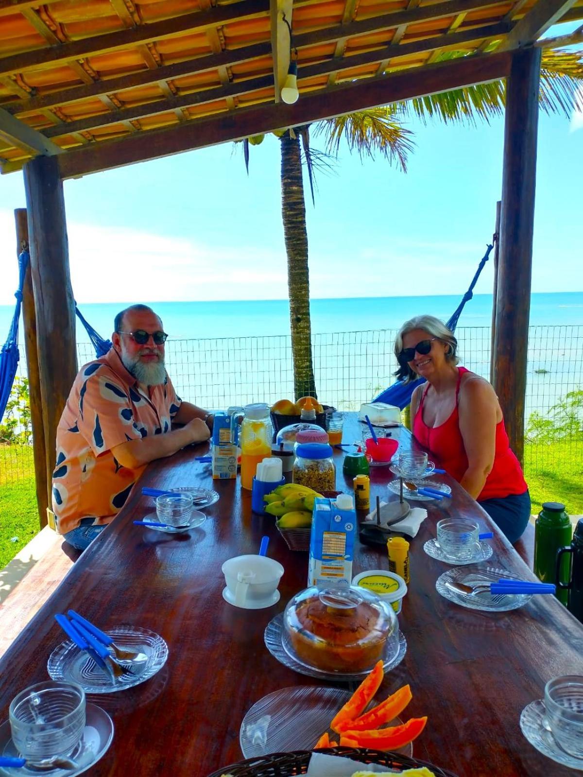 Paraiso Azul Com Vistas Maravilhosas Cumuruxatiba Esterno foto